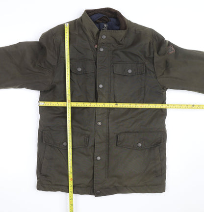 Next Men’s Green Field Jacket S Regular Twill Lined Outdoor Coat