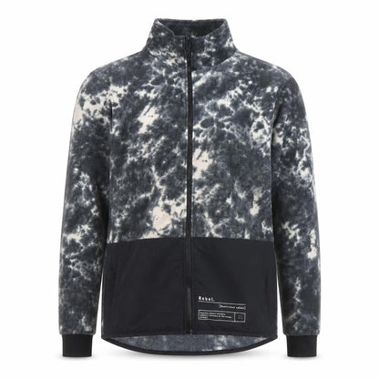 Redefined Rebel Men’s Black Tie Dye Fleece Zip Jacket L