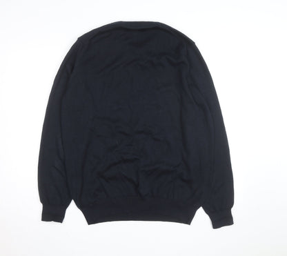 Barbour Men's Blue Cotton Crew Neck Jumper XL