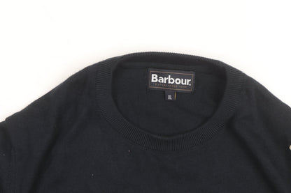 Barbour Men's Blue Cotton Crew Neck Jumper XL