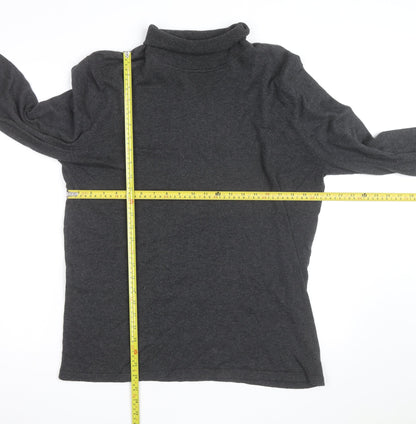 Scotch & Soda Men’s Grey Roll Neck Cotton Cashmere Jumper XL