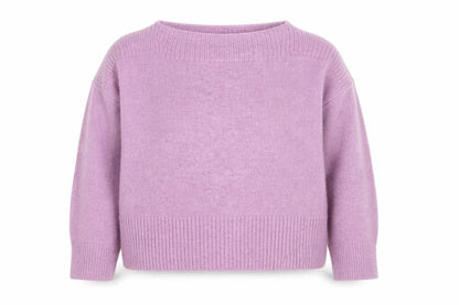 Marks & Spencer Women Purple Wool Blend Crew Neck Jumper L