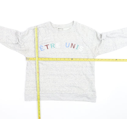 Whistles Unisex Grey S Pullover Sweatshirt with Logo Print