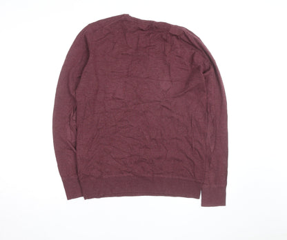 Scotch & Soda Men’s Red Cotton Cashmere Crew Neck Jumper Size M