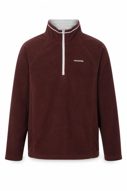 Craghoppers Men Brown Fleece 1/2 Zip Pullover Sweatshirt L