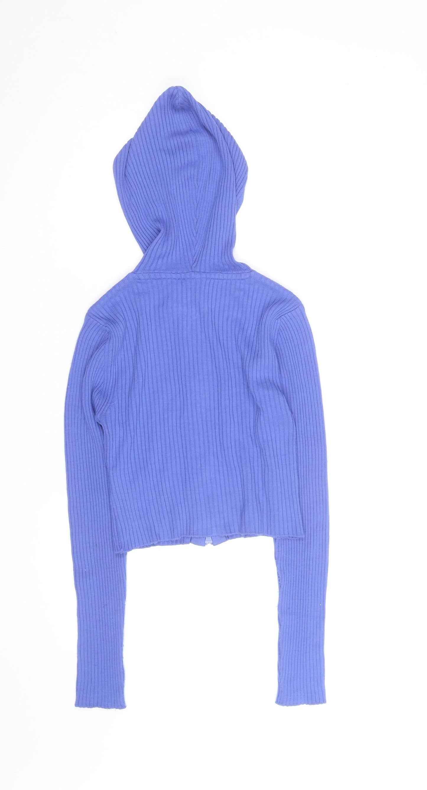 Iets Frans Women’s Blue Full Zip Ribbed Hoodie Size M