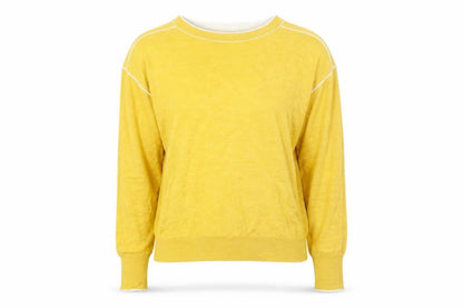 Jigsaw Women's Yellow Cotton Cashmere Pullover Jumper Size S
