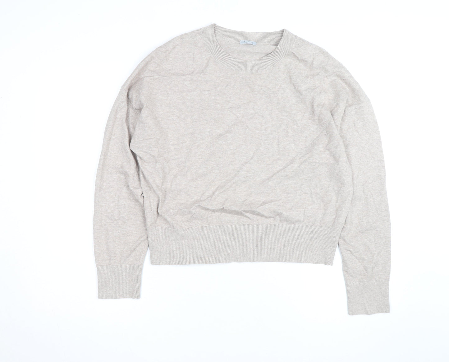 Jigsaw Men's Beige Crew Neck Knit Jumper Size S Lightweight Classic