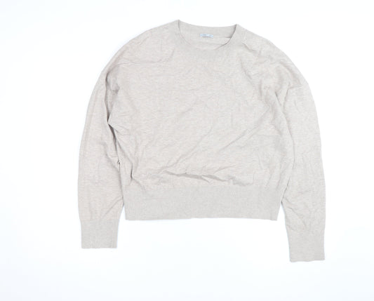Jigsaw Men's Beige Crew Neck Knit Jumper Size S Lightweight Classic