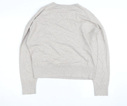 Jigsaw Men's Beige Crew Neck Knit Jumper Size S Lightweight Classic