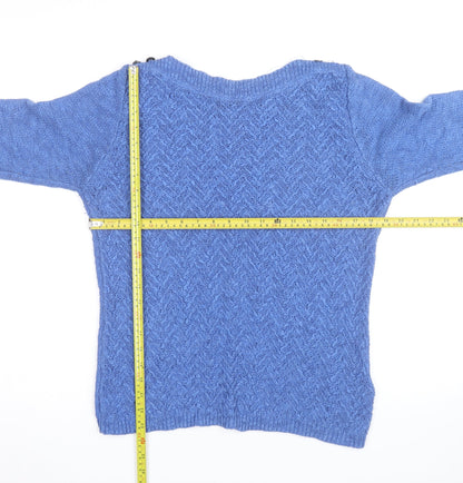 Marks and Spencer Per Una Blue Textured Knit Women’s Jumper Size 12