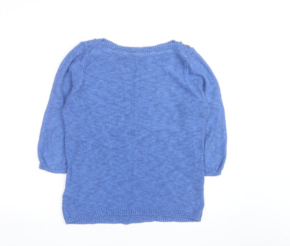 Marks and Spencer Per Una Blue Textured Knit Women’s Jumper Size 12