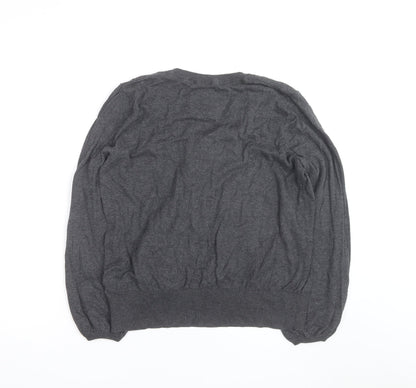 Betty Jackson Black Womens Grey Cardigan Size 18 Wool Blend