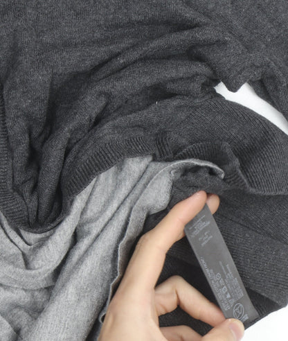 Betty Jackson Black Womens Grey Cardigan Size 18 Wool Blend