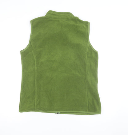 FUINLOTH Men's Green Fleece Bodywarmer Waistcoat L Outdoor Zip Vest