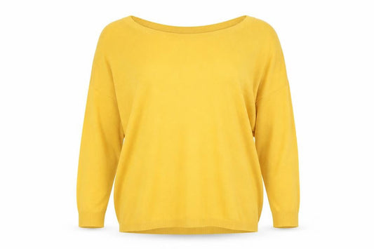 Joules Women Yellow Cotton Crew Neck Long Sleeve Jumper Size 12