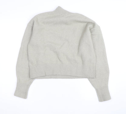 & Other Stories Women Beige Mock Neck Knit Pullover Jumper Size S