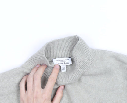 & Other Stories Women Beige Mock Neck Knit Pullover Jumper Size S