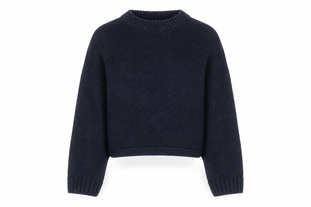 River Island Men’s Black Chunky Knit Pullover Jumper Size S
