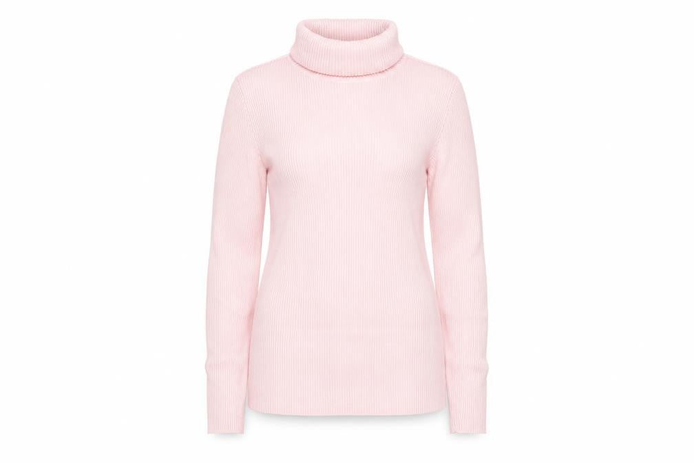 Lauren Ralph Lauren Womens Pink Roll Neck Cotton Jumper Size S