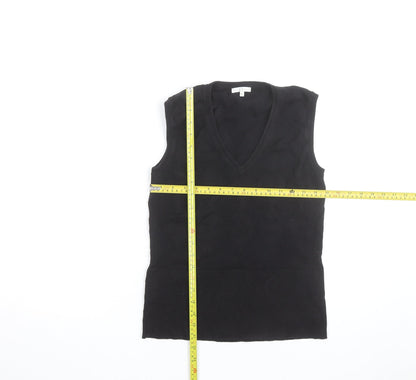 Austin Reed Men's Black Cotton Argyle Sleeveless V-Neck Vest S