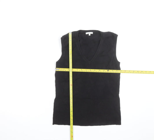Austin Reed Men's Black Cotton Argyle Sleeveless V-Neck Vest S