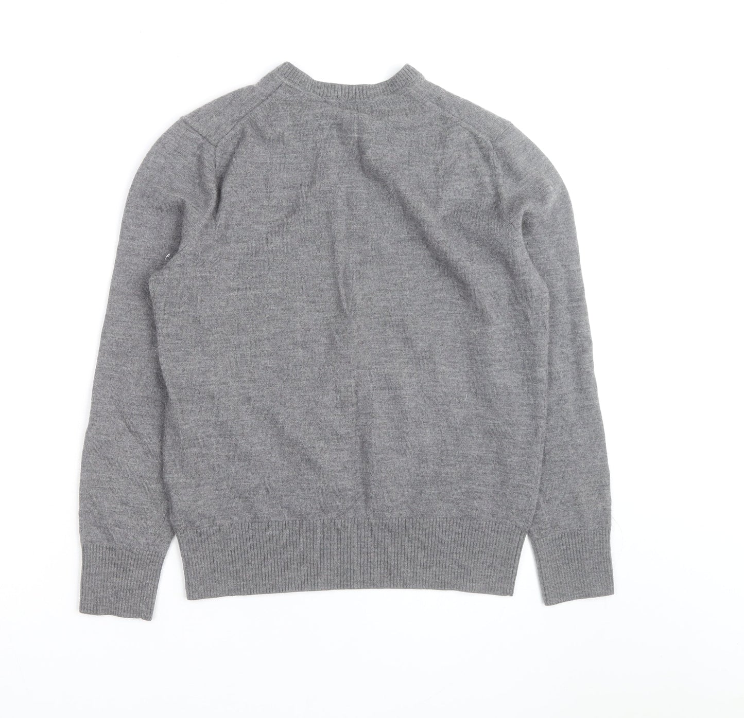 Banana Republic Mens Grey Wool V-Neck Jumper Size M