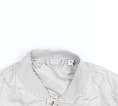 Marks and Spencer Mens Beige Cotton Bomber Jacket Size L Regular Fit
