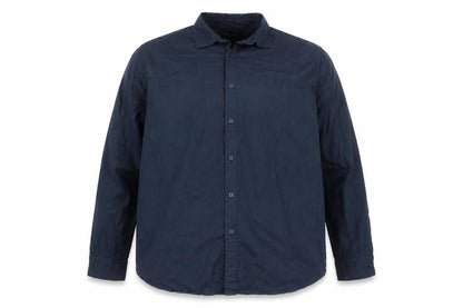 Jasper Conran Men's Navy Cotton Long Sleeve Button-Up Shirt XXL