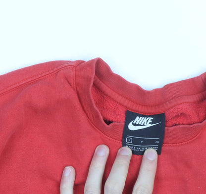 Nike Men's Red Crew Neck Pullover Sweatshirt Size S