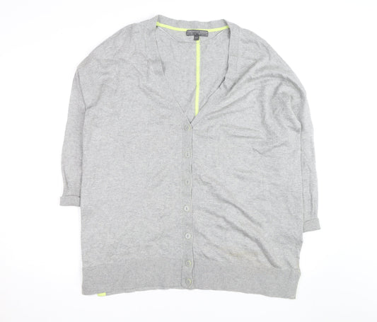 Fenn Wright Manson Grey V-Neck Button Cardigan Women’s Size 18