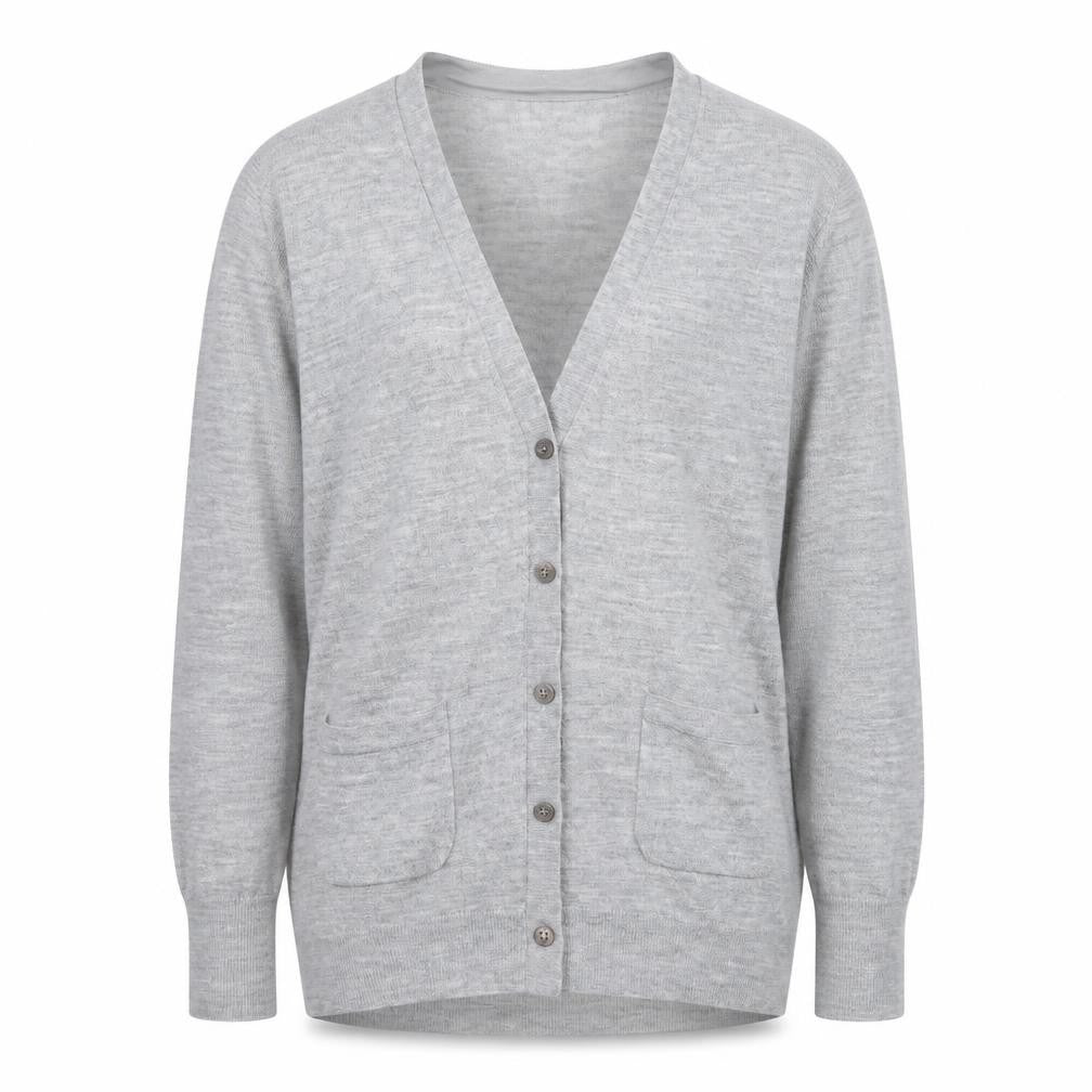 Jigsaw Men Grey Wool V-Neck Button Cardigan M