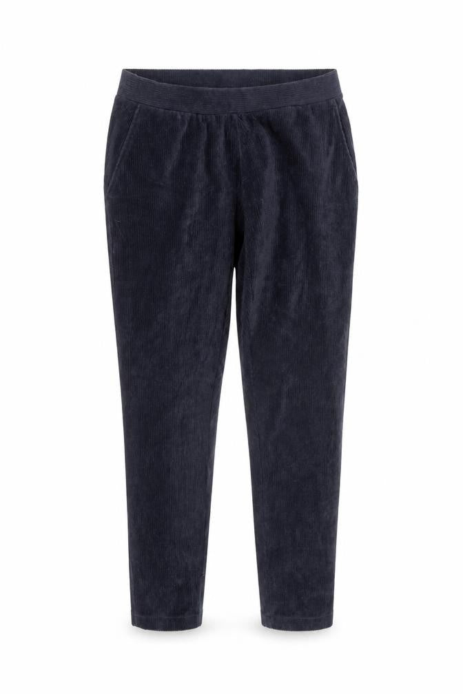 Lands’ End Women Black Jogger Corduroy Trousers Size S Elastic Waist