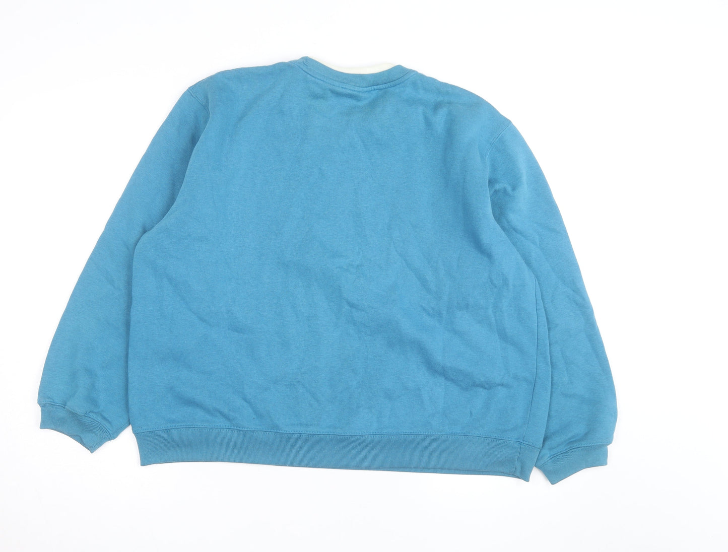 Classic Elements Men's Blue Embroidered Owl Sweatshirt XL
