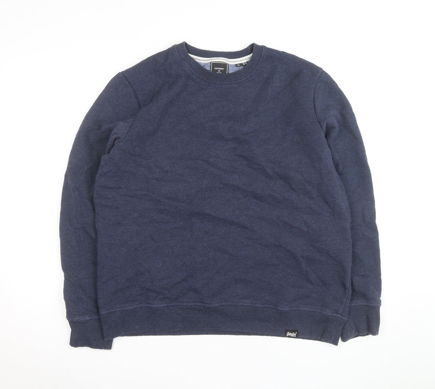 Superdry Women Navy Blue Crew Neck Pullover Sweatshirt Size 10