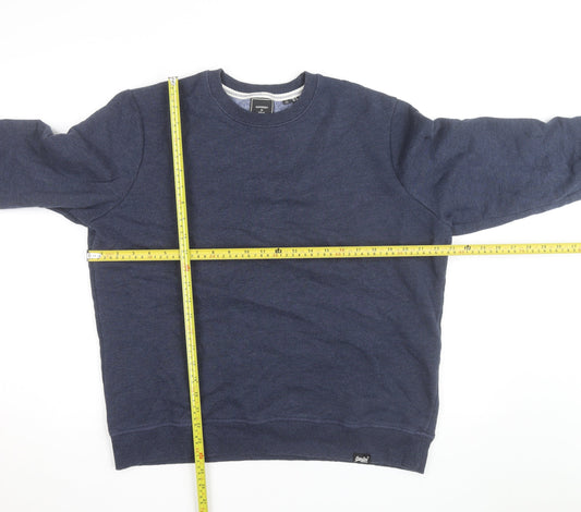 Superdry Women Navy Blue Crew Neck Pullover Sweatshirt Size 10