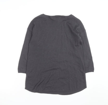 The White Company Men's Grey XS Cotton Cashmere Pullover Jumper