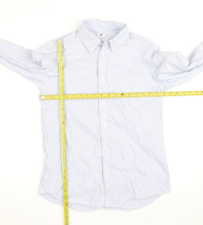 Uniqlo Men's Blue Slim Fit Striped Long Sleeve Button-Up Shirt Size S