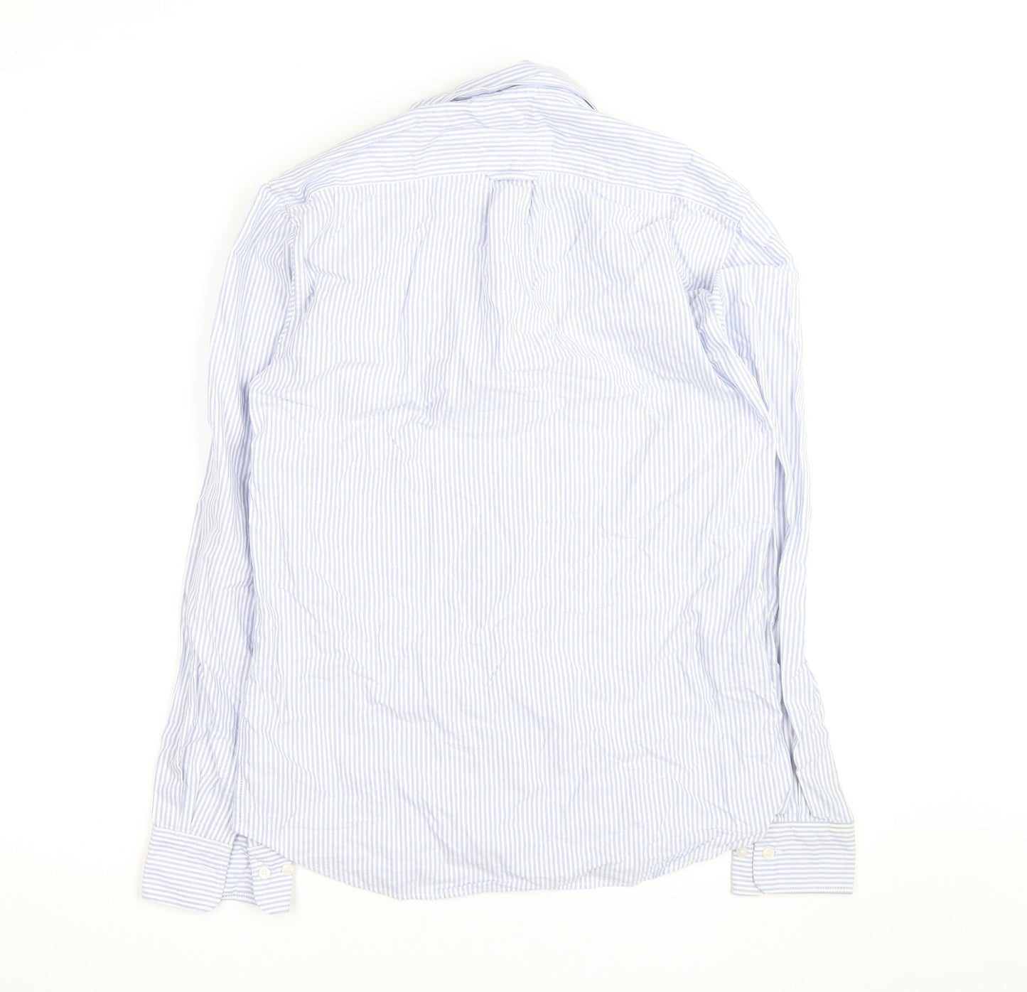 Uniqlo Men's Blue Slim Fit Striped Long Sleeve Button-Up Shirt Size S