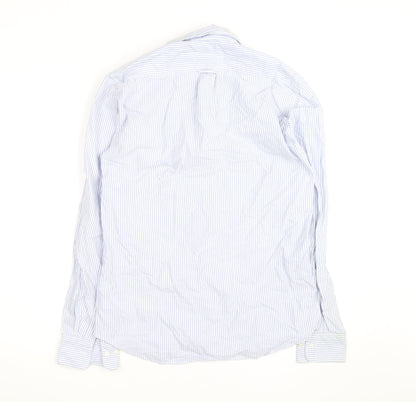 Uniqlo Men's Blue Slim Fit Striped Long Sleeve Button-Up Shirt Size S