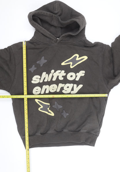 Broken Planet Men's Brown Medium Pullover Hoodie Graphic Print