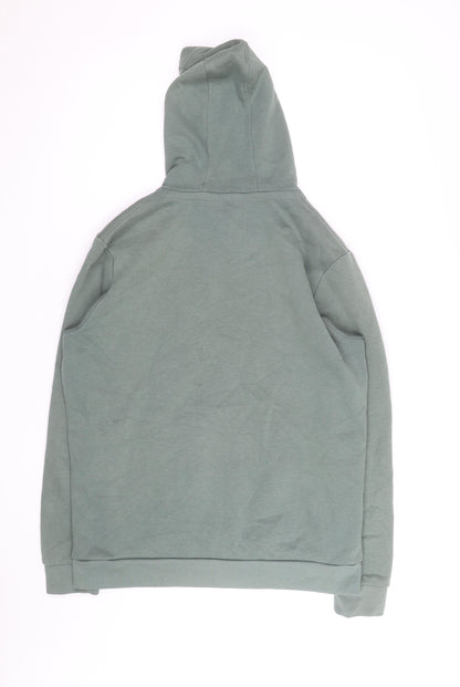 Mountain Warehouse Men's Green Hoodie M Pullover Graphic Print Cotton Blend