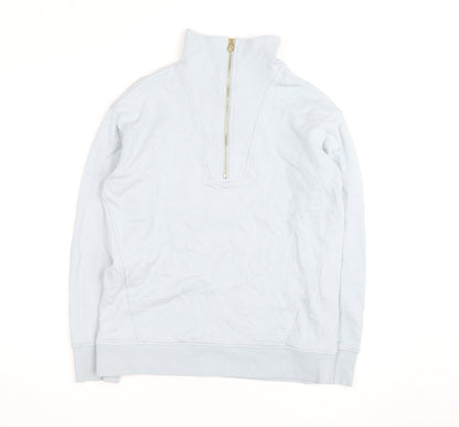 Joules Women Light Blue 1/2 Zip Pullover Sweatshirt UK 10