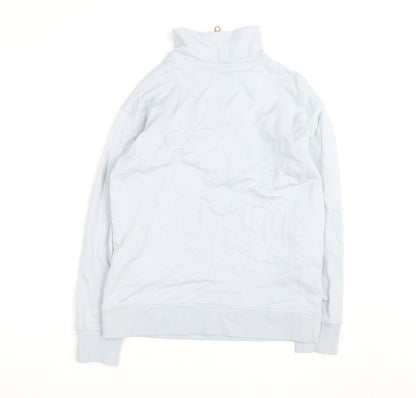 Joules Women Light Blue 1/2 Zip Pullover Sweatshirt UK 10