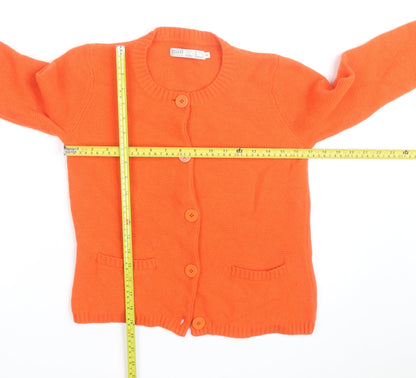 Seasalt Cornwall Women's Orange Merino Wool Cardigan Size 8