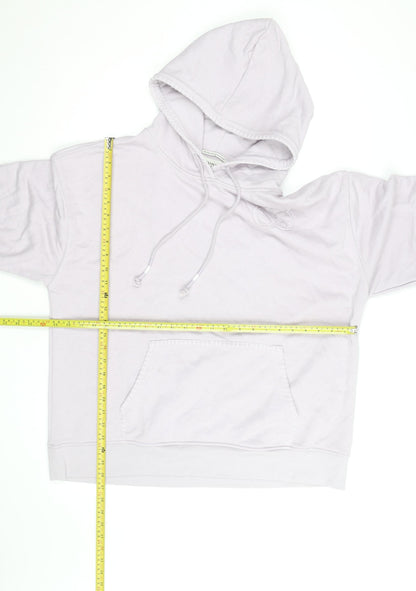 Scotch & Soda Men's White Pullover Hoodie L Logo Embroidered Casual