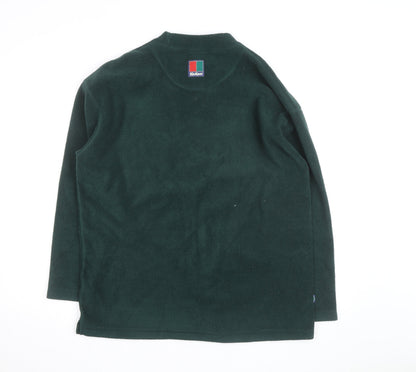 Kickers Men's Green Fleece Pullover Jumper Mock Neck M