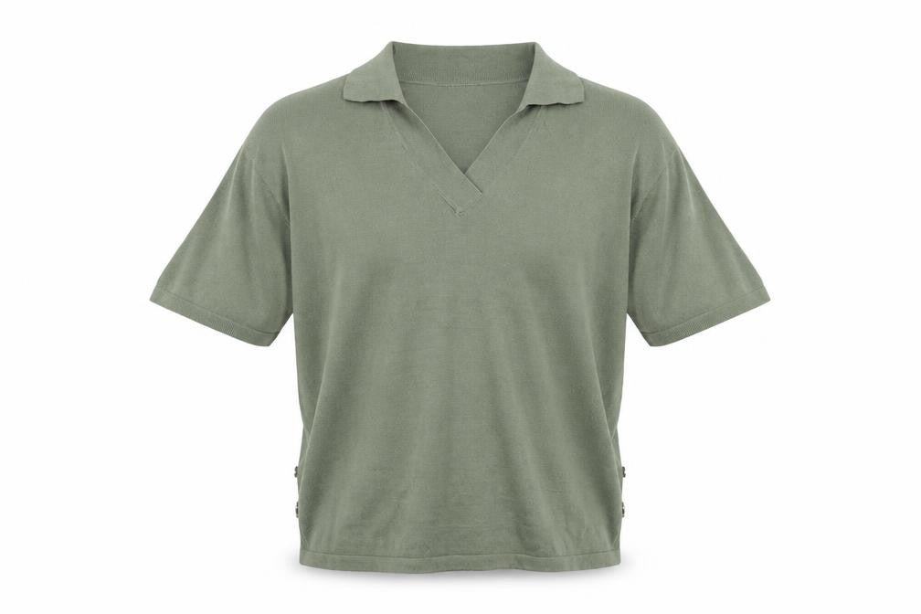 Monsoon Men's Green Viscose Knit Short Sleeve Casual Shirt L