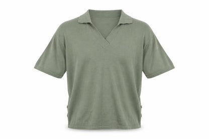 Monsoon Men's Green Viscose Knit Short Sleeve Casual Shirt L