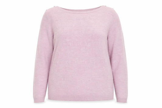 Maine New England Women's Pink Cotton Boat Neck Jumper Size 18